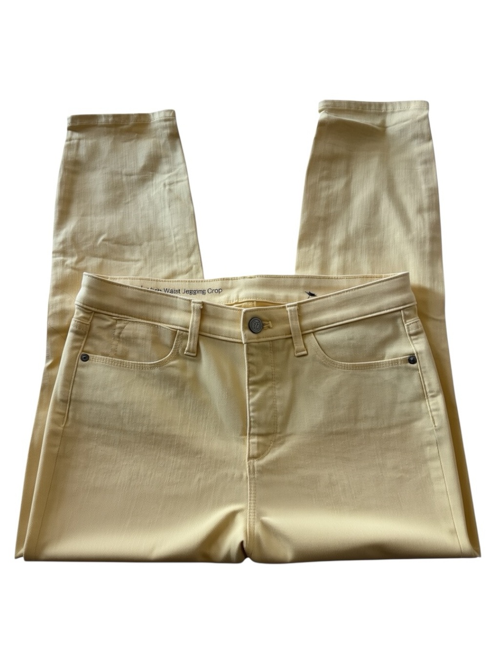 Talbots Pale Yellow High-Rise Crop Jeggings